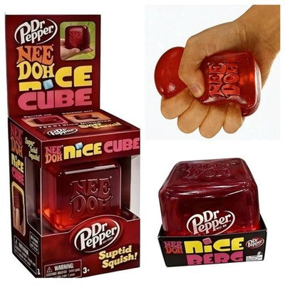 Needoh Viral Red Dr. Pepper Nice Cube Squeeze Toy