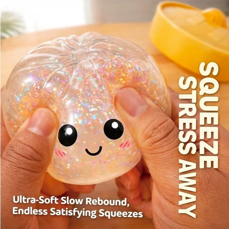 Rare Glitter Dumpling Squishy Toy Mystery Blind Box Bao Bun Stress Relief Toy