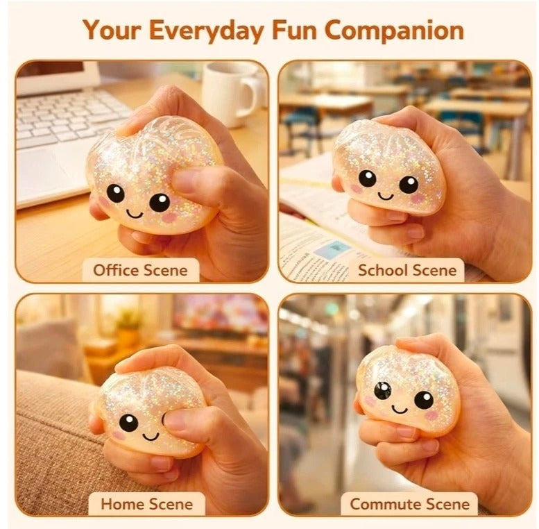 Rare Glitter Dumpling Squishy Toy Mystery Blind Box Bao Bun Stress Relief Toy