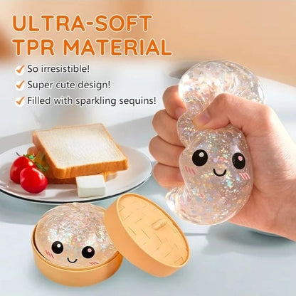 Rare Glitter Dumpling Squishy Toy Mystery Blind Box Bao Bun Stress Relief Toy